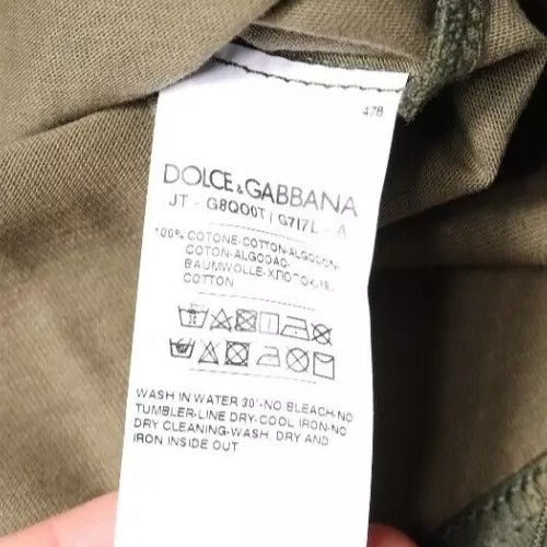 Dolce & Gabbana Baumwoll-T-Shirt mit Rundhalsausschnitt und mehrfarbigem Camouflage-Muster