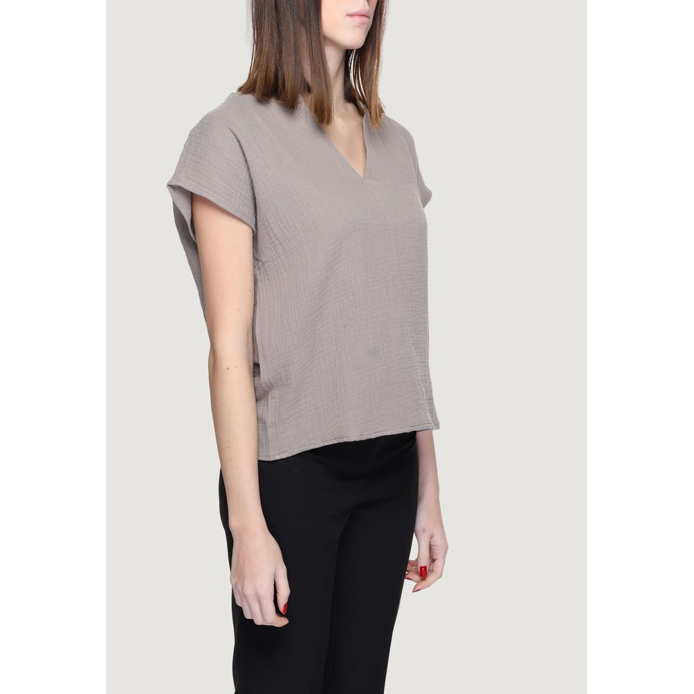 Jacqueline De Yong Beige Katoenen Blouse