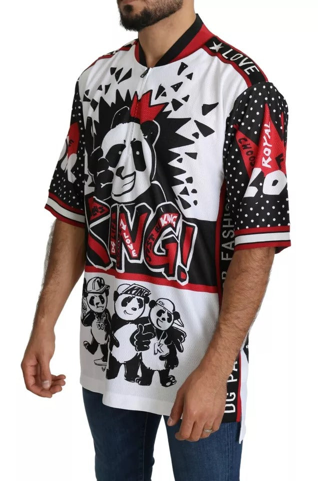 Dolce & Gabbana Wit Koningspanda Polyester T-shirt Top