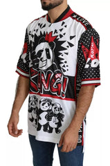 Dolce & Gabbana Wit Koningspanda Polyester T-shirt Top