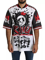 Dolce & Gabbana Wit Koningspanda Polyester T-shirt Top