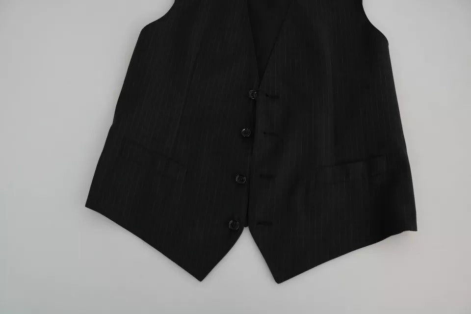 Dolce & Gabbana Schwarze Herren Formelle STAFF Anzugsweste Weste