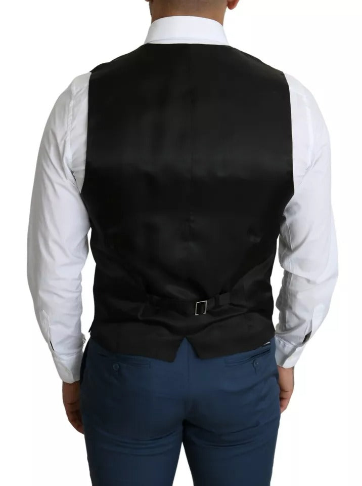 Dolce & Gabbana Schwarze Herren Formelle STAFF Anzugsweste Weste