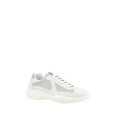 Prada White Polyamide Low Top Sneakers
