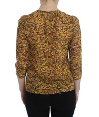 Dolce & Gabbana Zijden Blouse T-shirt met Veelkleurige Mozaïekprint