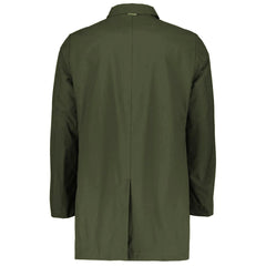People Of Shibuya Green Recycled Polyester Men Trench Coat