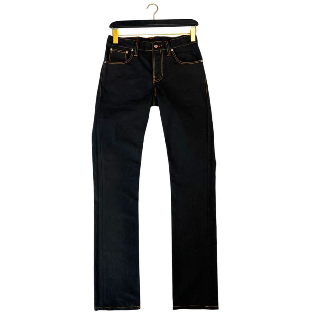 Nudie Jeans Schwarze Baumwoll-Herrenjeans