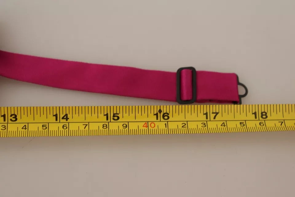 Dolce & Gabbana Roze 100% Zijden Verstelbare Vlinderdas voor Heren