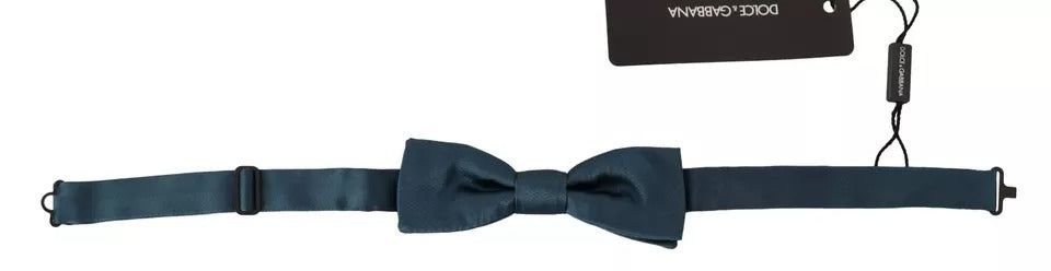 Dolce & Gabbana Blauwe 100% Zijden Verstelbare Strikdas Heren