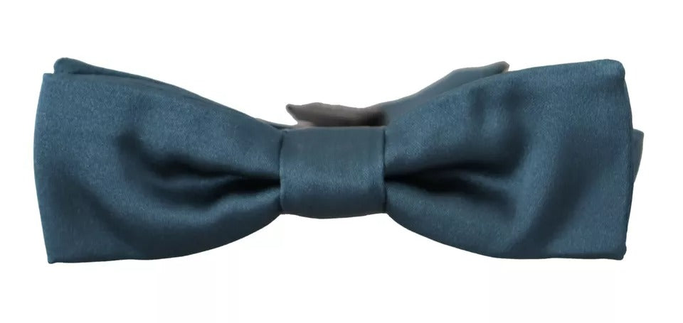 Dolce & Gabbana Blauwe 100% Zijden Verstelbare Strikdas Heren