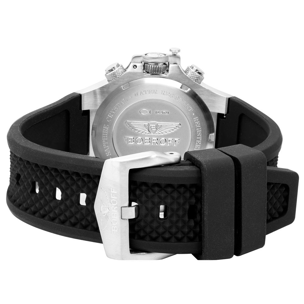 Bobroff Black Rubber Bracelet Watch