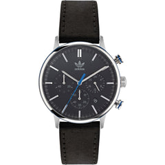 Adidas Black Leather Dress Watch
