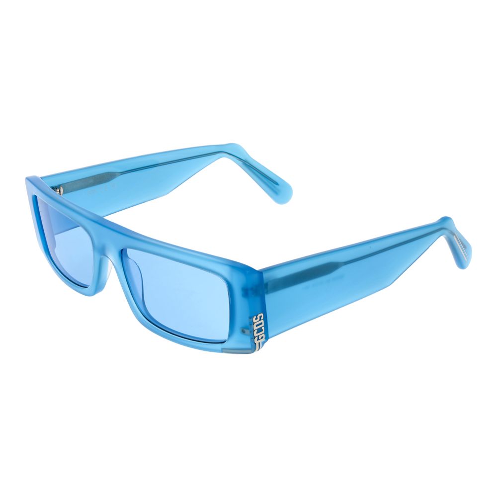 GCDS blauwe plastic zonnebril