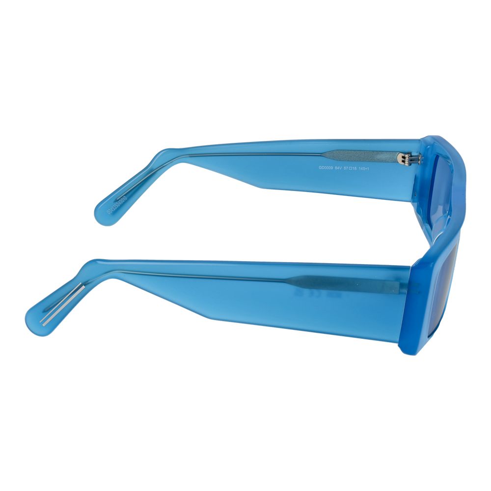 GCDS blauwe plastic zonnebril