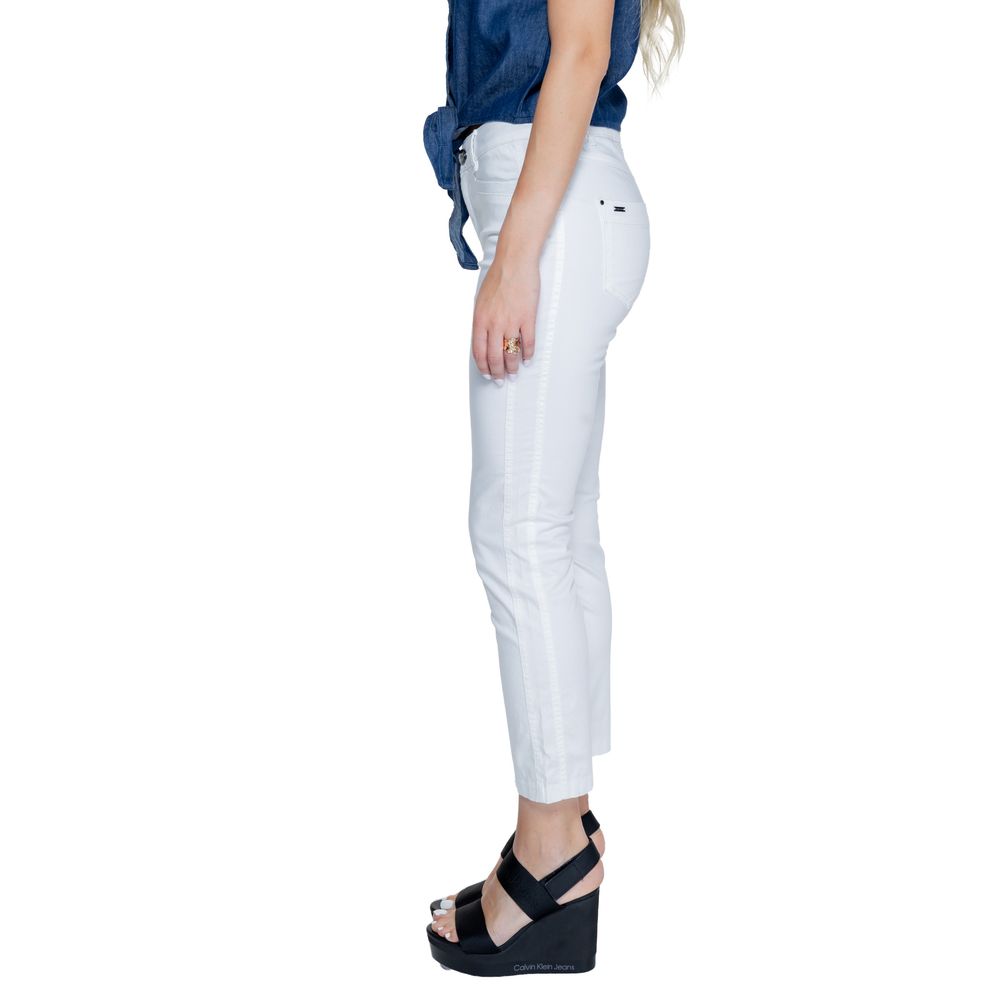Street One witte casual katoenen broek