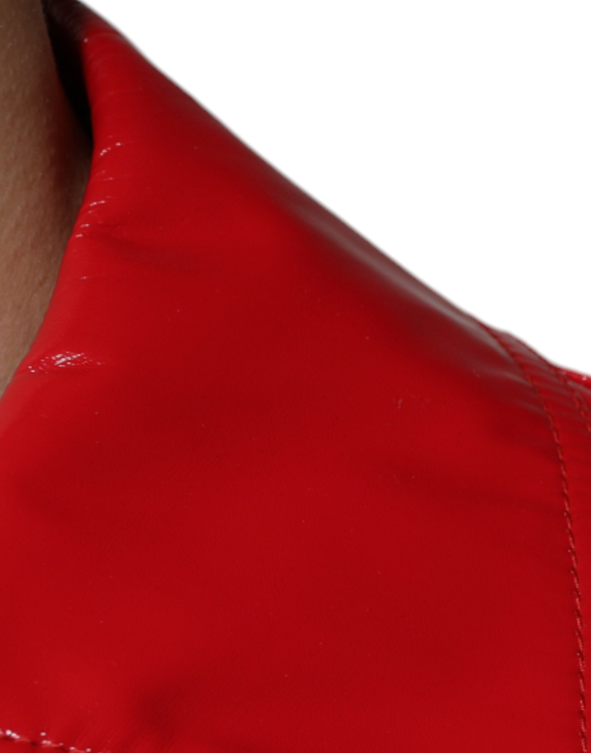 Dolce & Gabbana Rode Polyester Blouse met Kraag
