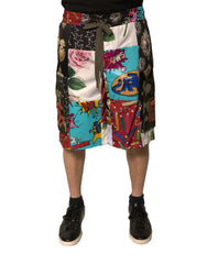 Dolce & Gabbana Cargo-Bermuda-Shorts mit mehrfarbigem Patchwork
