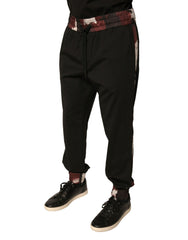 Dolce & Gabbana Zwarte Camouflage Wollen Joggingbroek