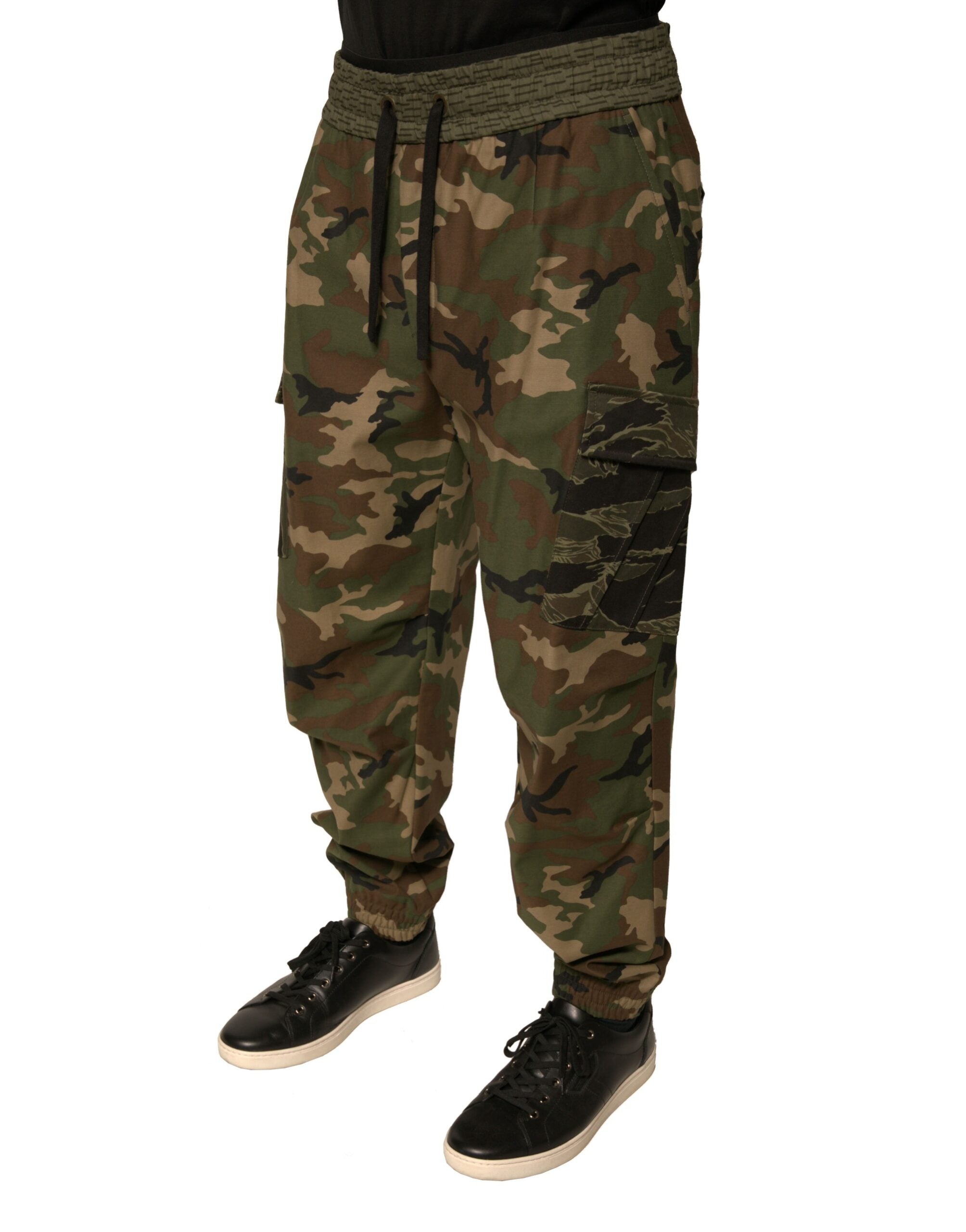 Dolce & Gabbana Multicolor Camouflage Cargo Sweatpants Broek