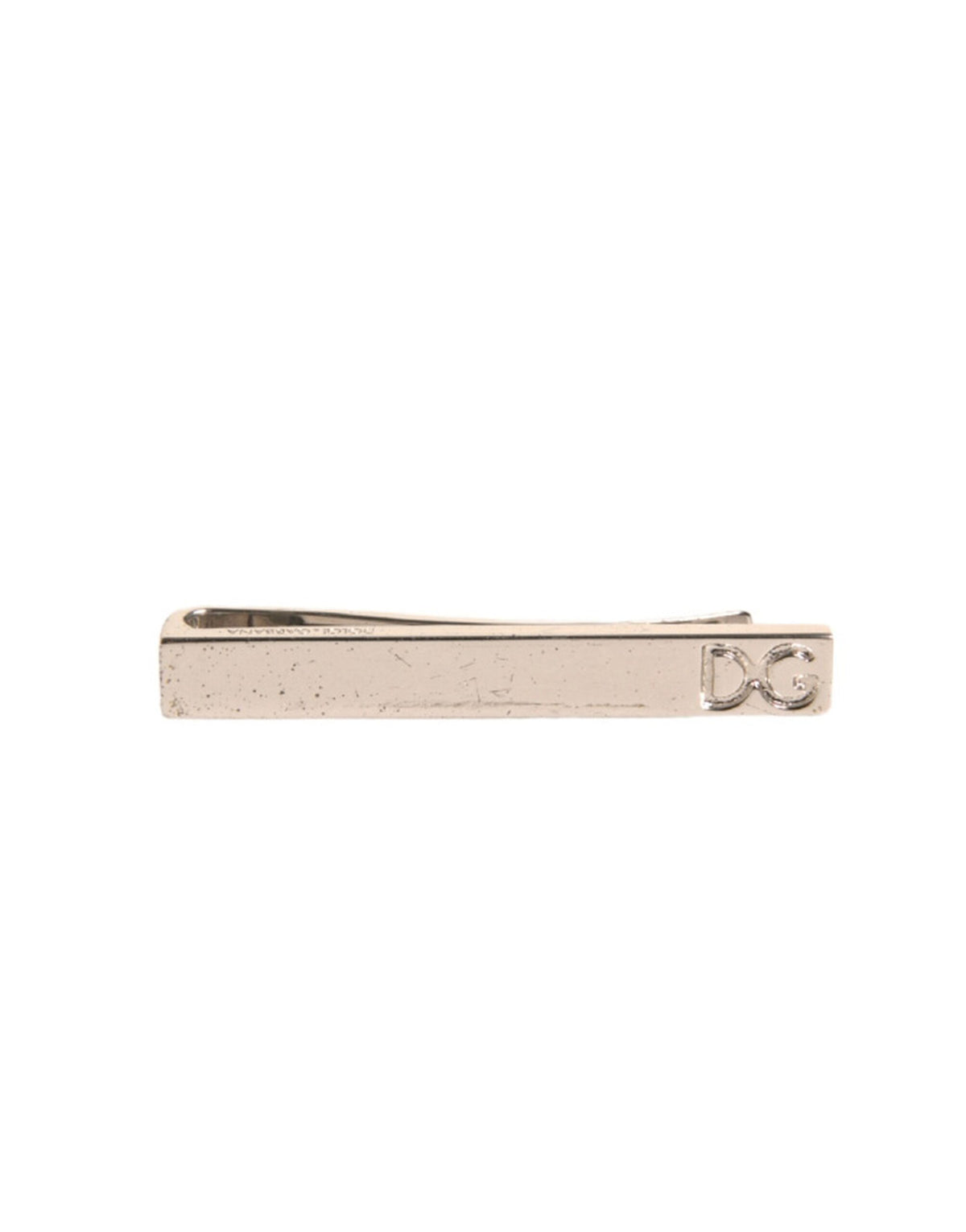 Dolce & Gabbana Zilverkleurige Messing Logo Merk Stropdasclip