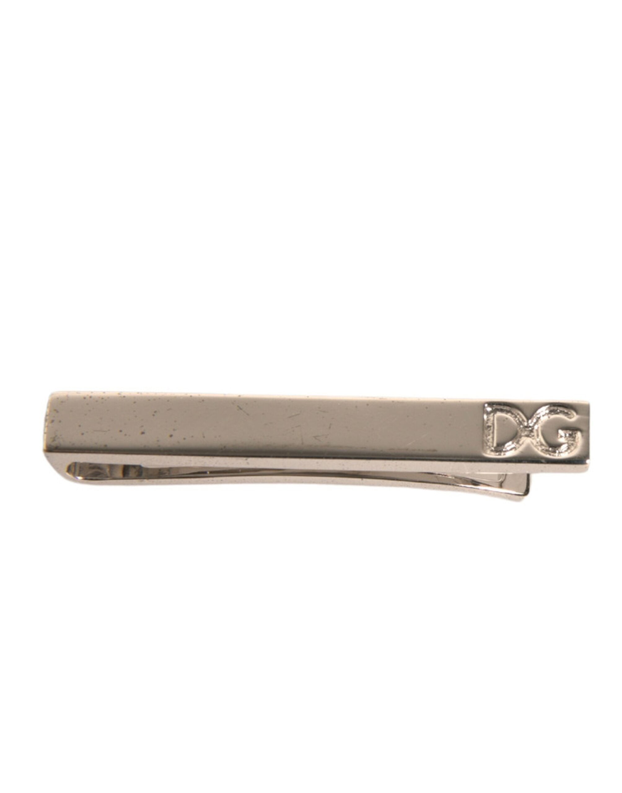 Dolce & Gabbana Zilverkleurige Messing Logo Merk Stropdasclip