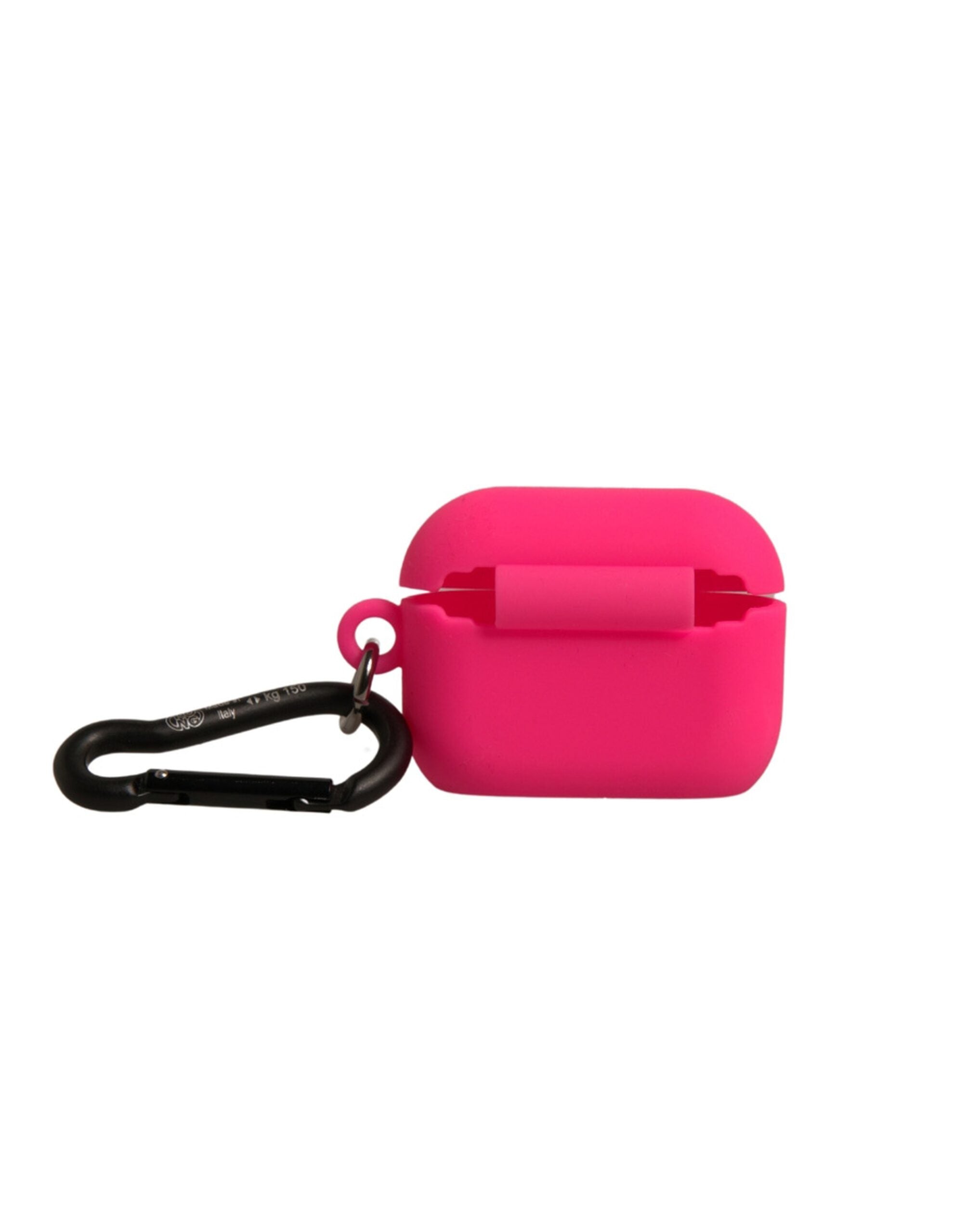 Dolce & Gabbana AirPods-Hülle aus rosa Silikonkautschuk mit Logo-Prägung