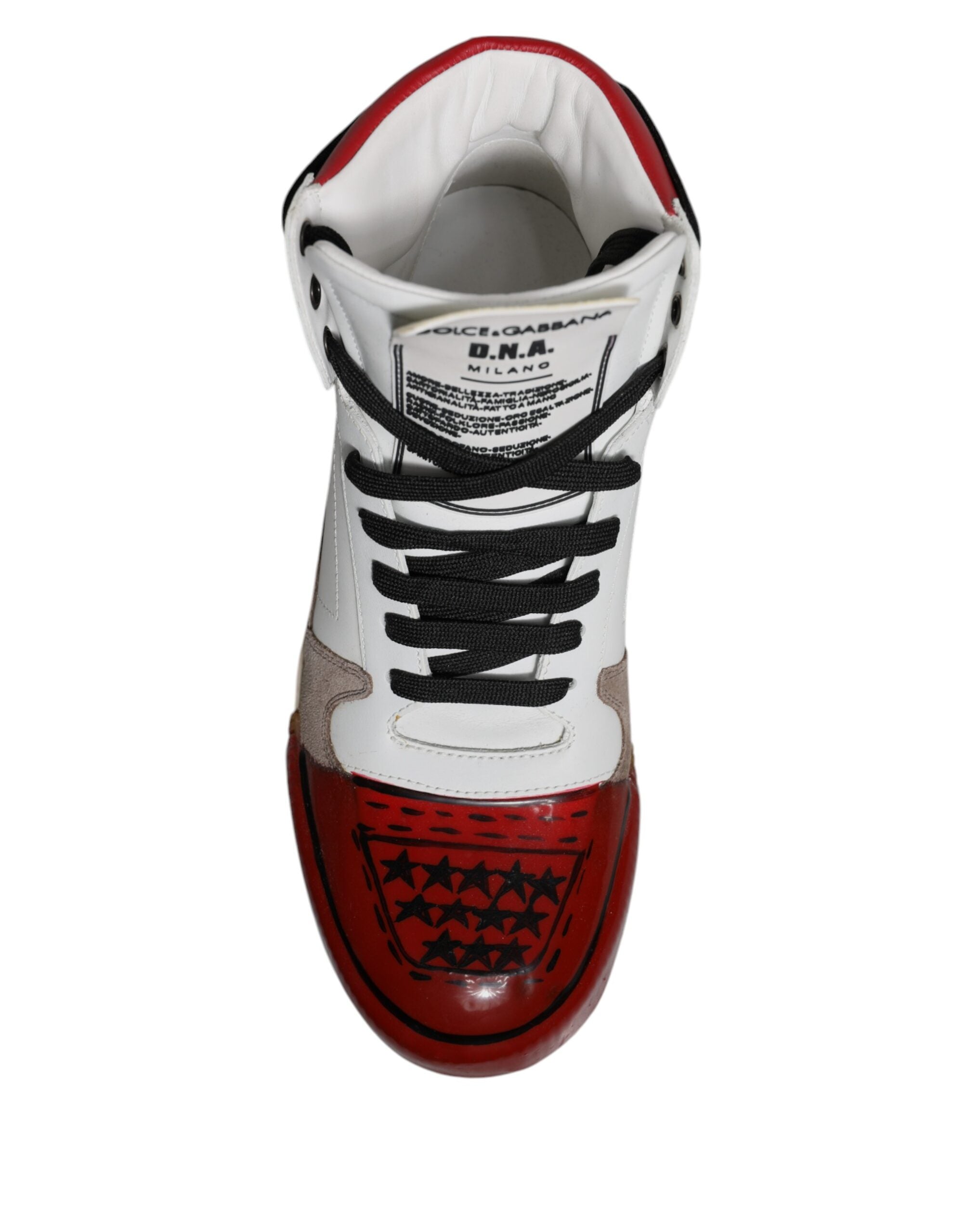 Dolce & Gabbana Multikleurige Leren High Top Sneakers Schoenen