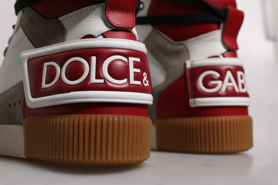 Dolce & Gabbana Multikleurige Leren High Top Sneakers Schoenen