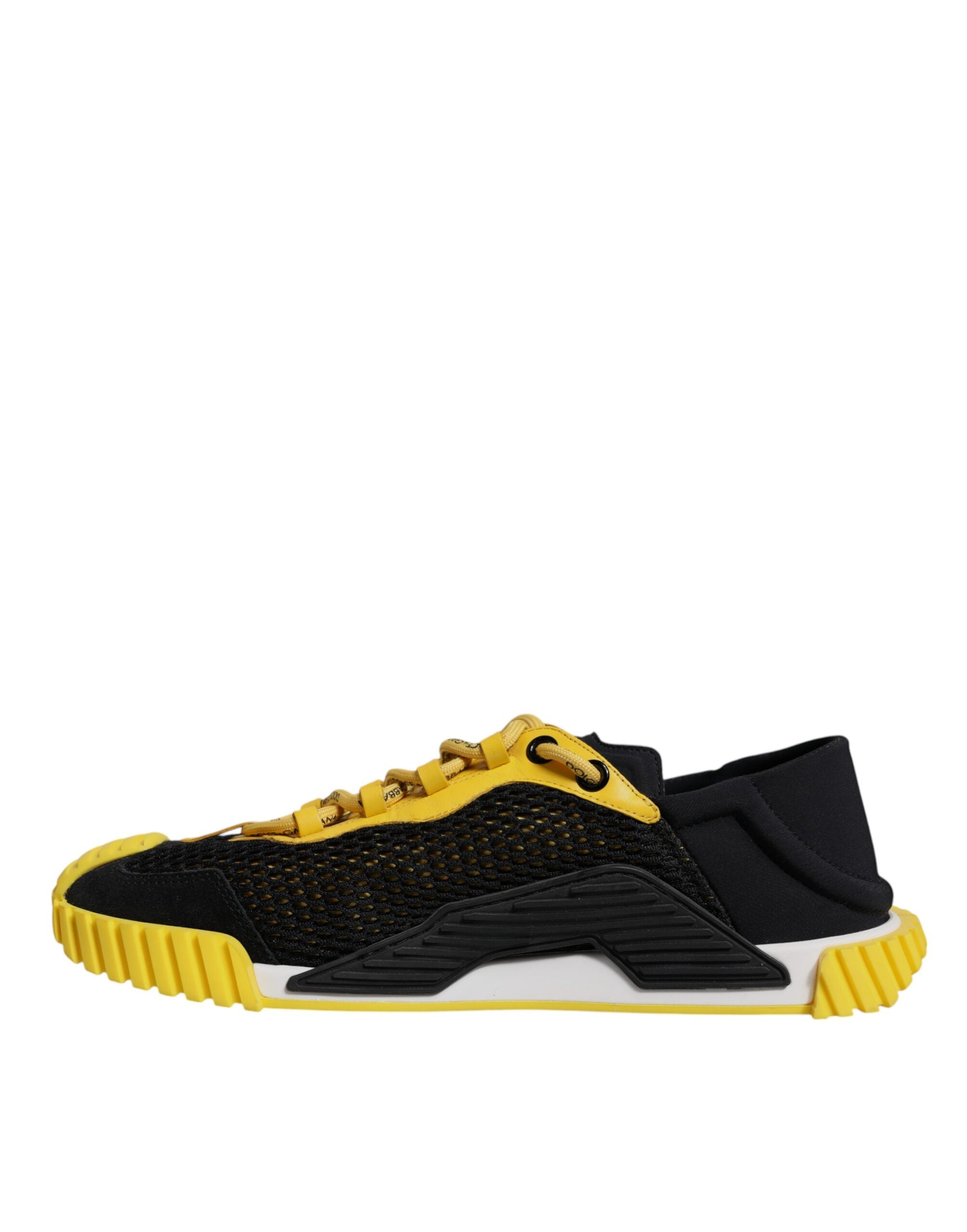 Dolce &amp; Gabbana Schwarz Gelb Low Top NS1 Sneakers Schuhe