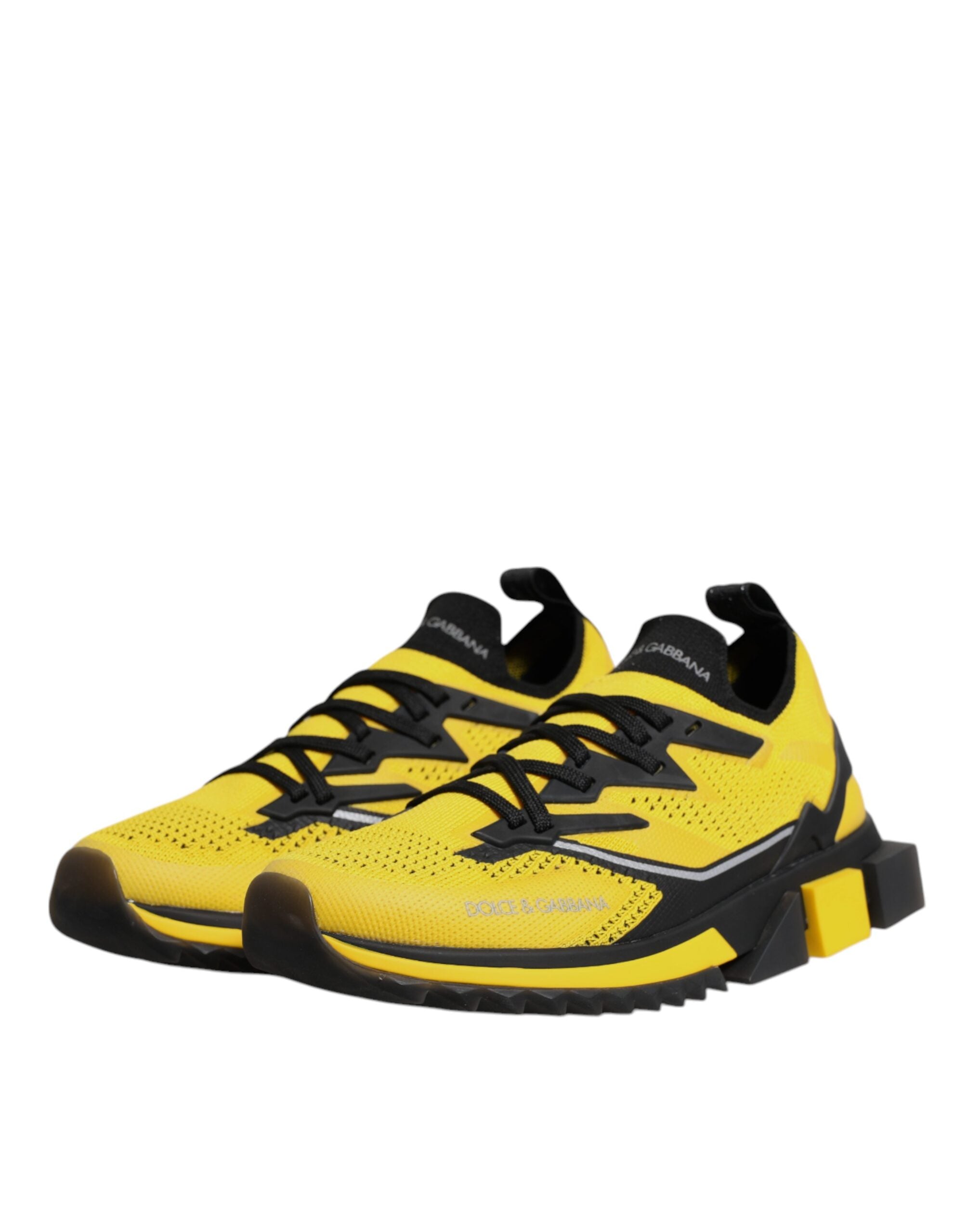 Dolce &amp; Gabbana Gelbe SORRENTO Sport Stretch Sneakers Schuhe