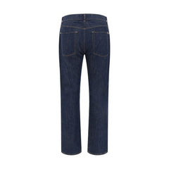 7FOR Blauwe Katoenen Straight-Leg Jeans