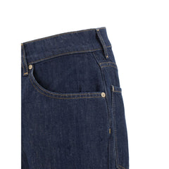7FOR Blauwe Katoenen Straight-Leg Jeans