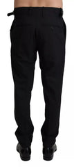 Dolce &amp; Gabbana – Schwarze Anzughose aus Wollstretch