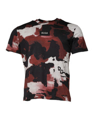 Dolce & Gabbana Meerkleurig Camouflage T-shirt met Ronde Hals