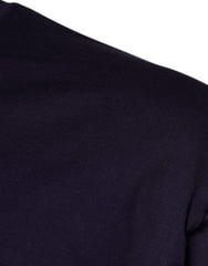 Dolce & Gabbana Lila Baumwoll-T-Shirt mit DG-Logo und Rundhalsausschnitt