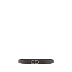 Ferragamo Black Calf Leather Bos Taurus Regular Belt