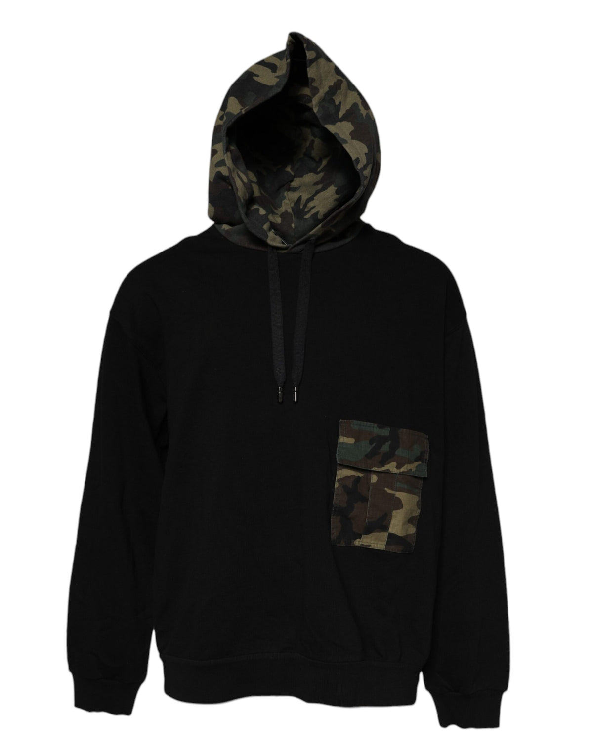 Dolce & Gabbana Schwarzer Camouflage Kapuzenpullover