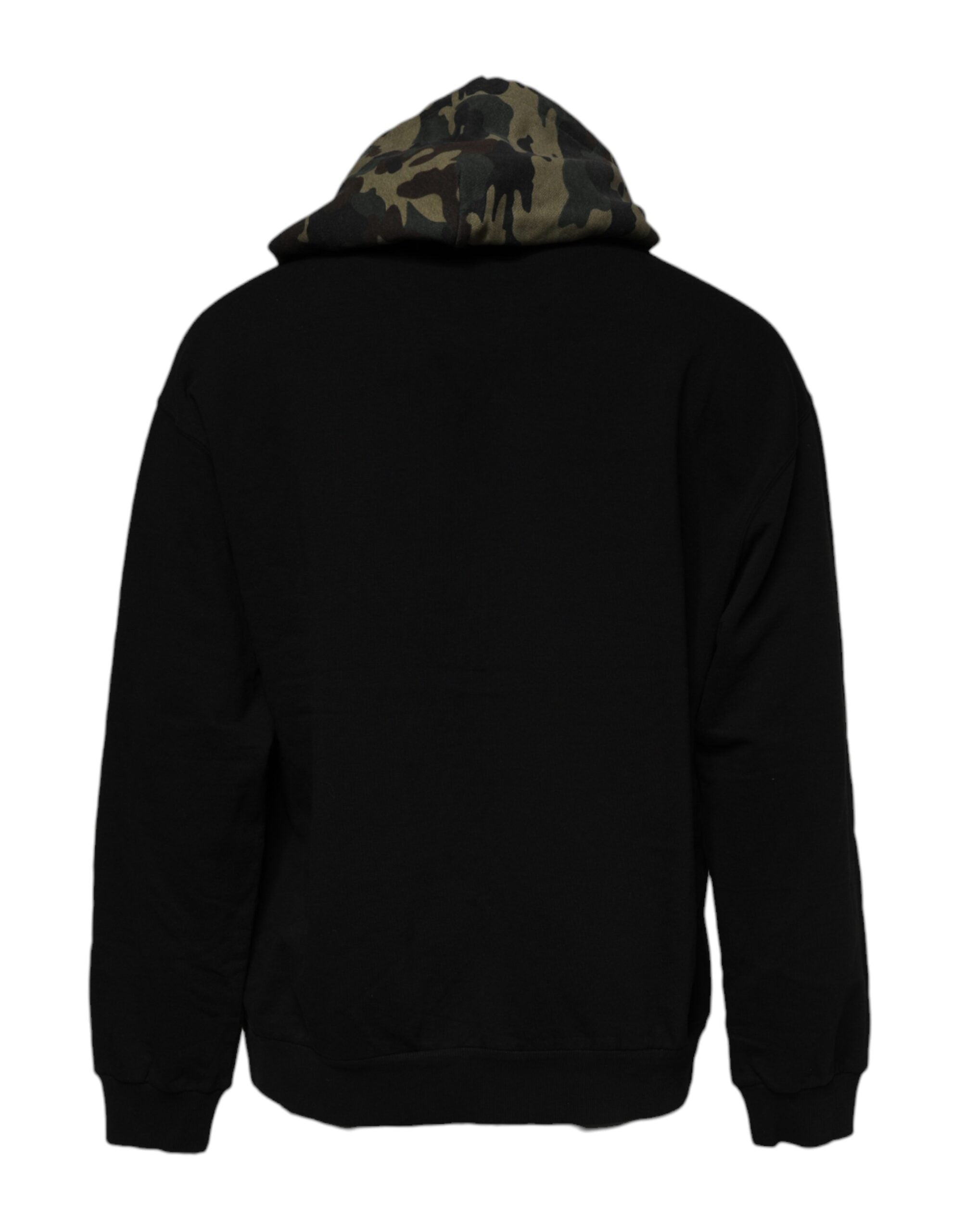 Dolce & Gabbana Schwarzer Camouflage Kapuzenpullover
