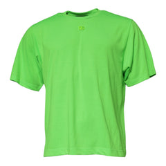 Dolce & Gabbana Groen Logo Polyester Ronde Hals T-shirt