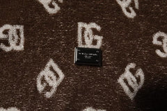 Dolce & Gabbana Braunes Logo Monogramm Baumwoll T-Shirt mit Rundhalsausschnitt
