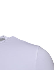 Dolce & Gabbana Wit Katoenen Stretch T-shirt met Ronde Hals