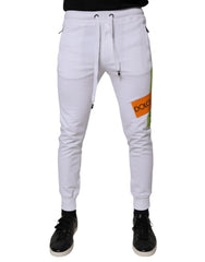Dolce & Gabbana Witte Katoenen Joggingbroek met Logo
