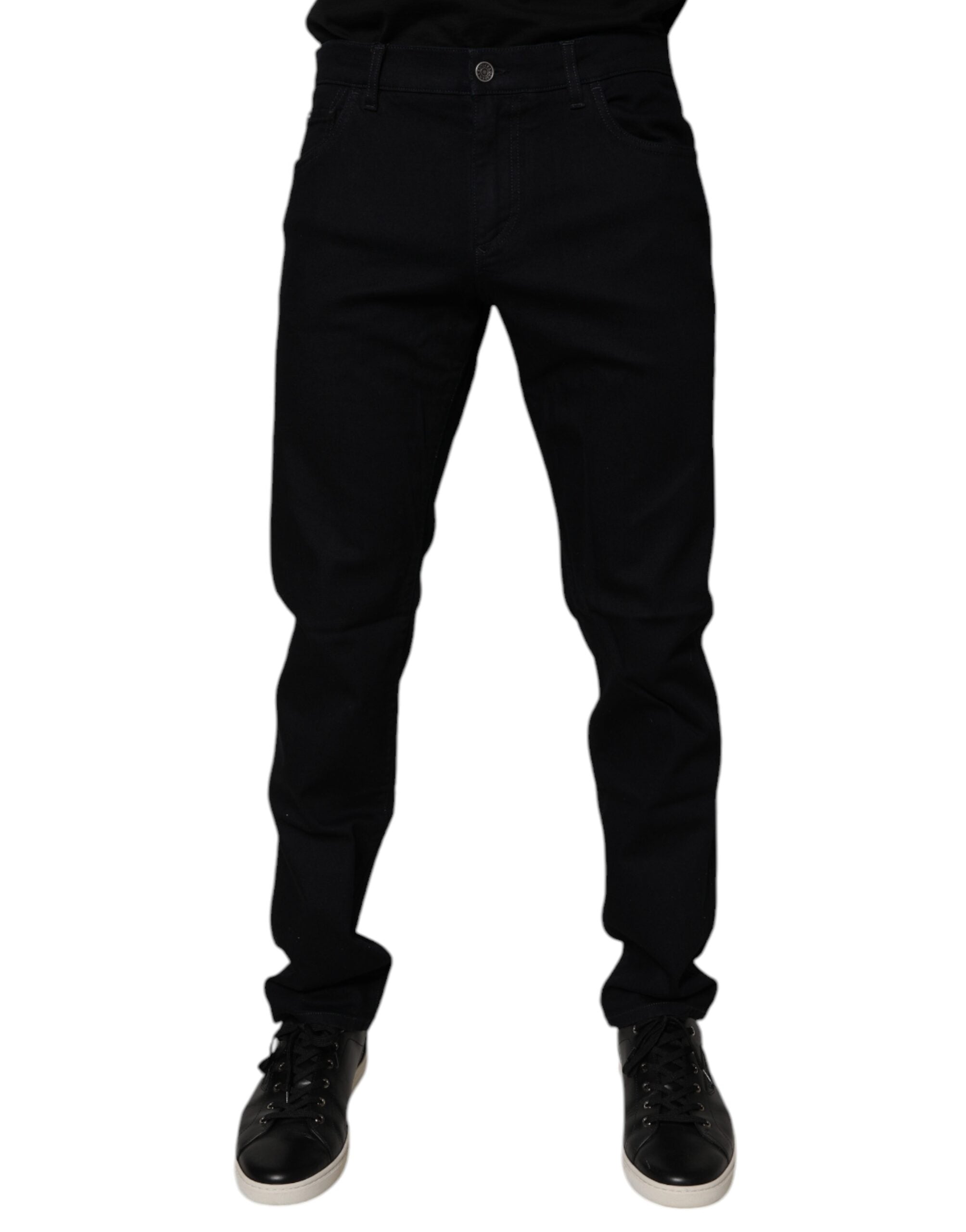 Dolce &amp; Gabbana Schwarze Slim Fit-Jeans aus Baumwollstretch für Herren