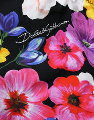 Dolce & Gabbana Schwarze Badehose mit Blumenmuster