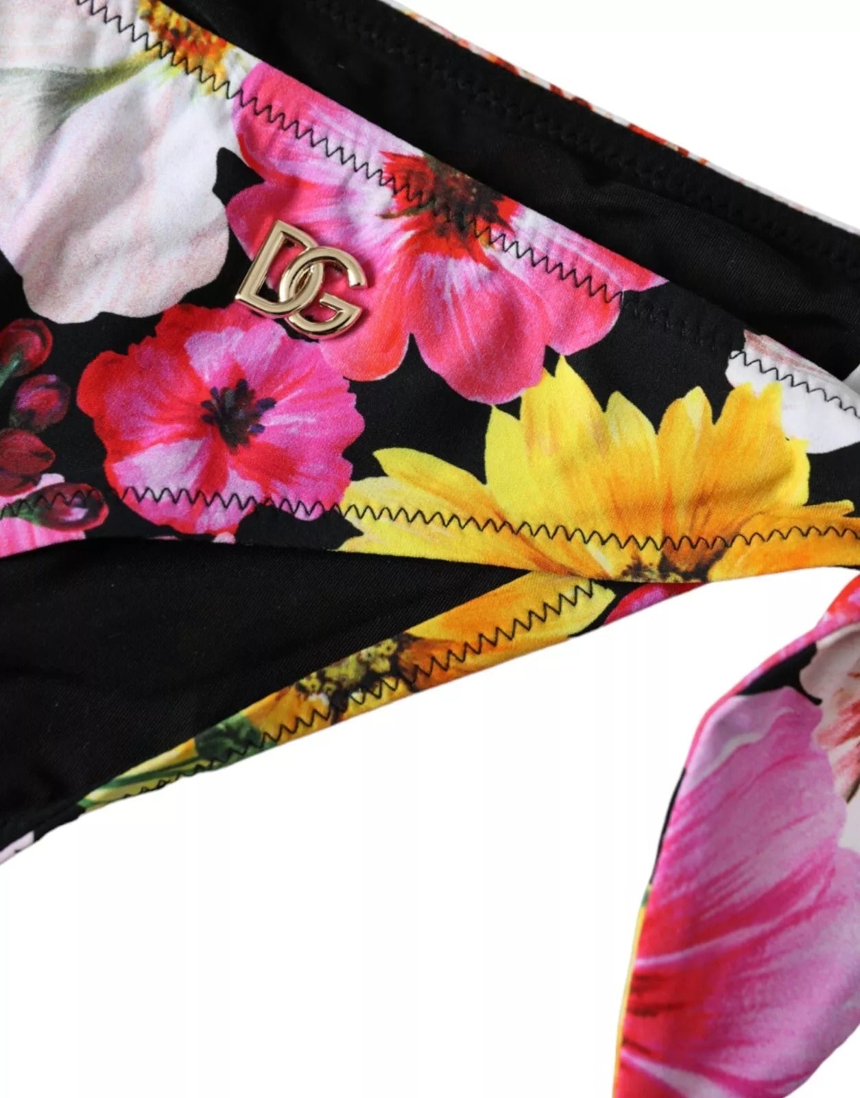 Dolce & Gabbana Schwarze Badehose mit Blumenmuster