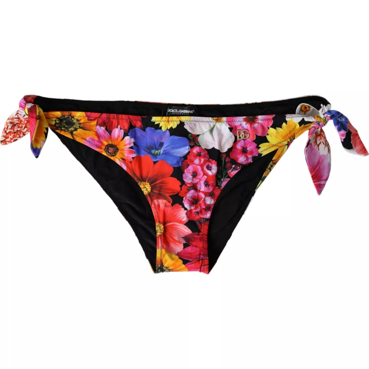 Dolce & Gabbana Schwarze Badehose mit Blumenmuster
