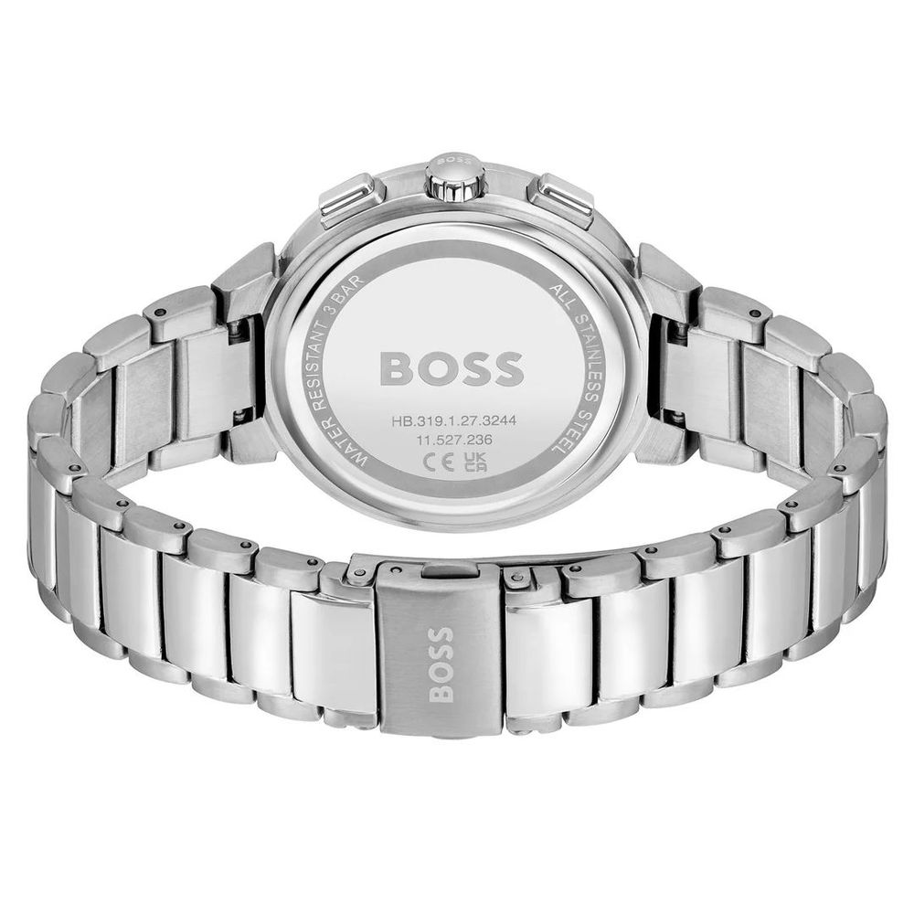 Hugo Boss Herrenuhr, silberfarben, Edelstahl
