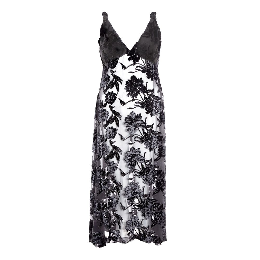 Lardini Schwarzes Viskose-Cocktailkleid