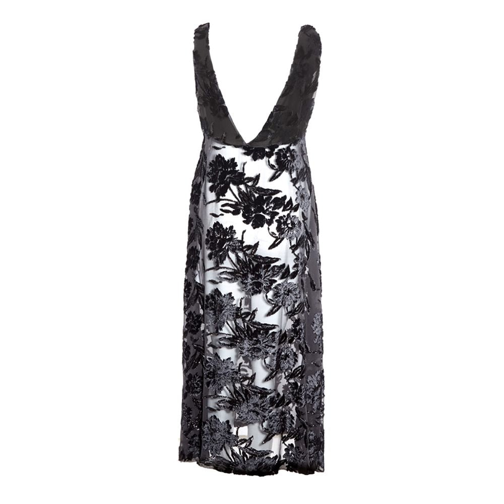 Lardini Schwarzes Viskose-Cocktailkleid