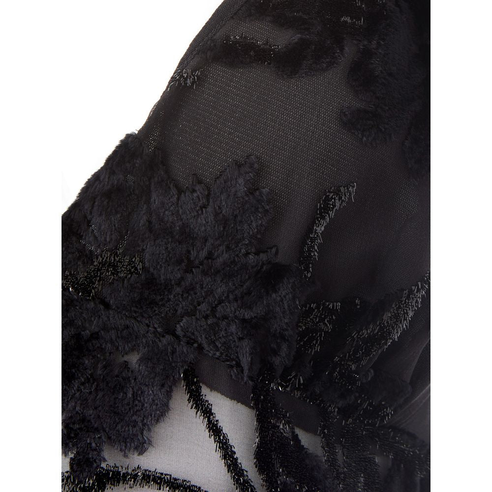 Lardini Schwarzes Viskose-Cocktailkleid